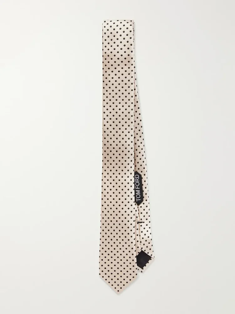 6cm Polka-Dot Silk-Twill Tie