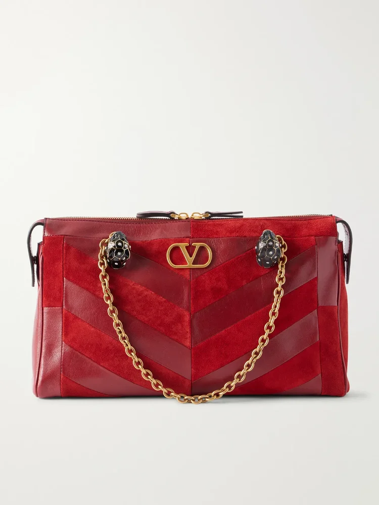 Growl medium embellished leather shoulder bag