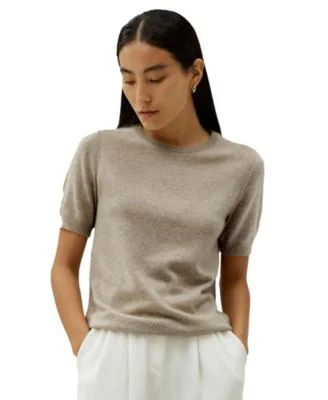Women's Crew Neck Basic Knit Top