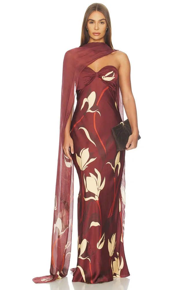 Strapless Maxi Dress With Sash