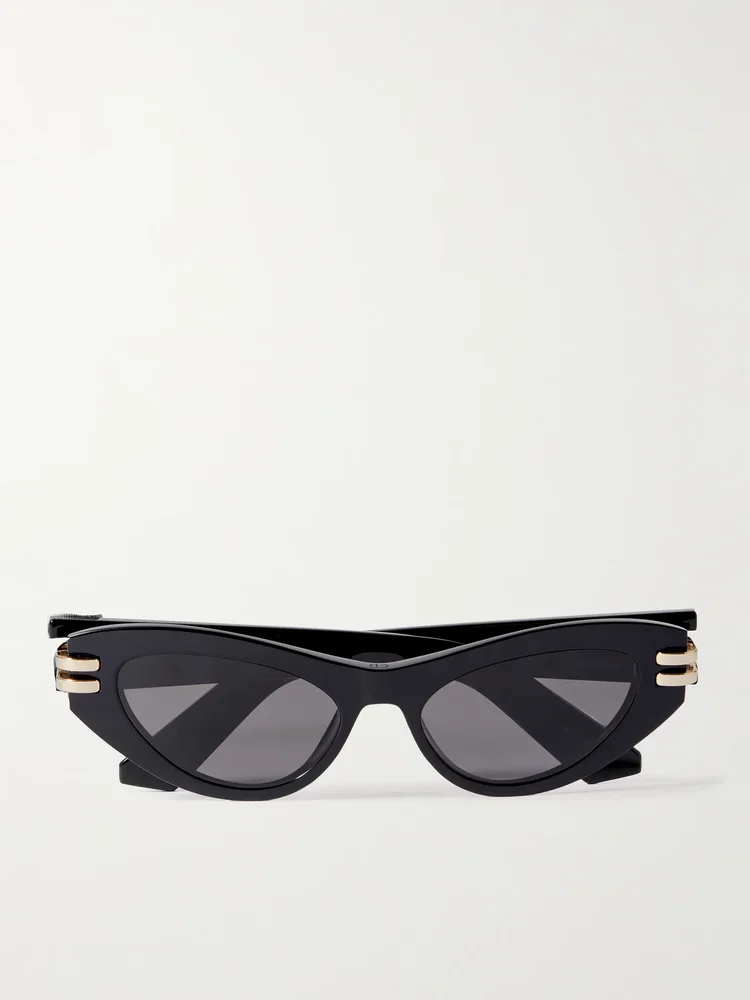 CDior B1U cat-eye acetate and gold-tone sunglasses