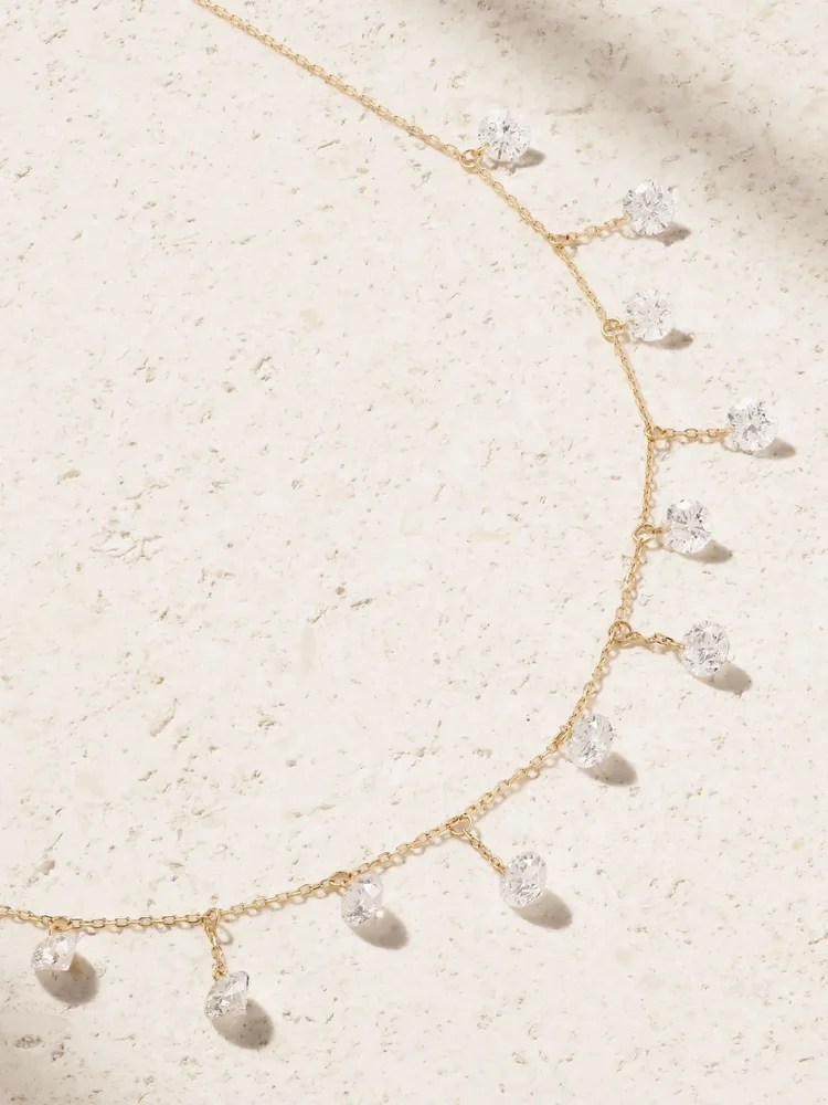 18-karat gold diamond necklace