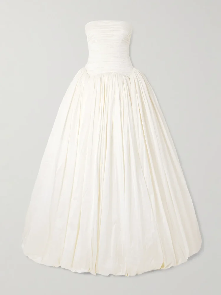 Drew strapless taffeta gown