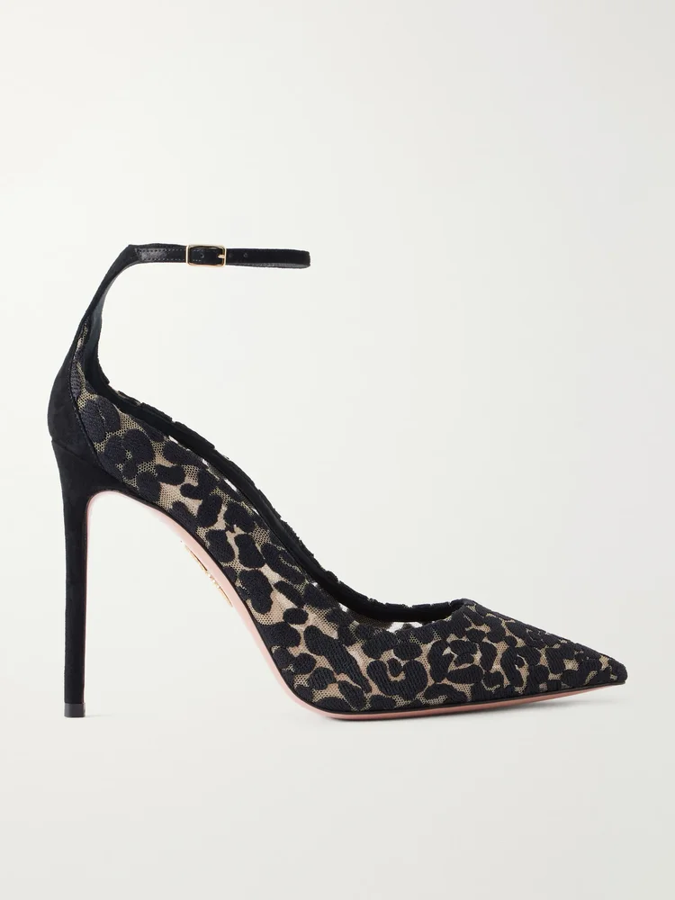 Panthera 105 leopard-print leather pumps