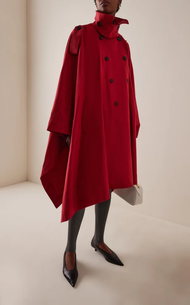Cotton Cape Trench Coat