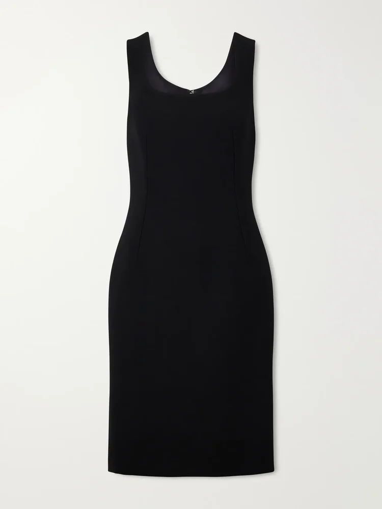 Virgin wool-crepe midi dress