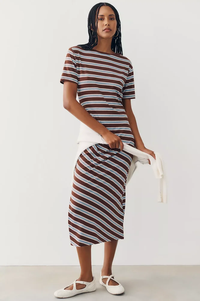 Striped T-Shirt Midi Dress