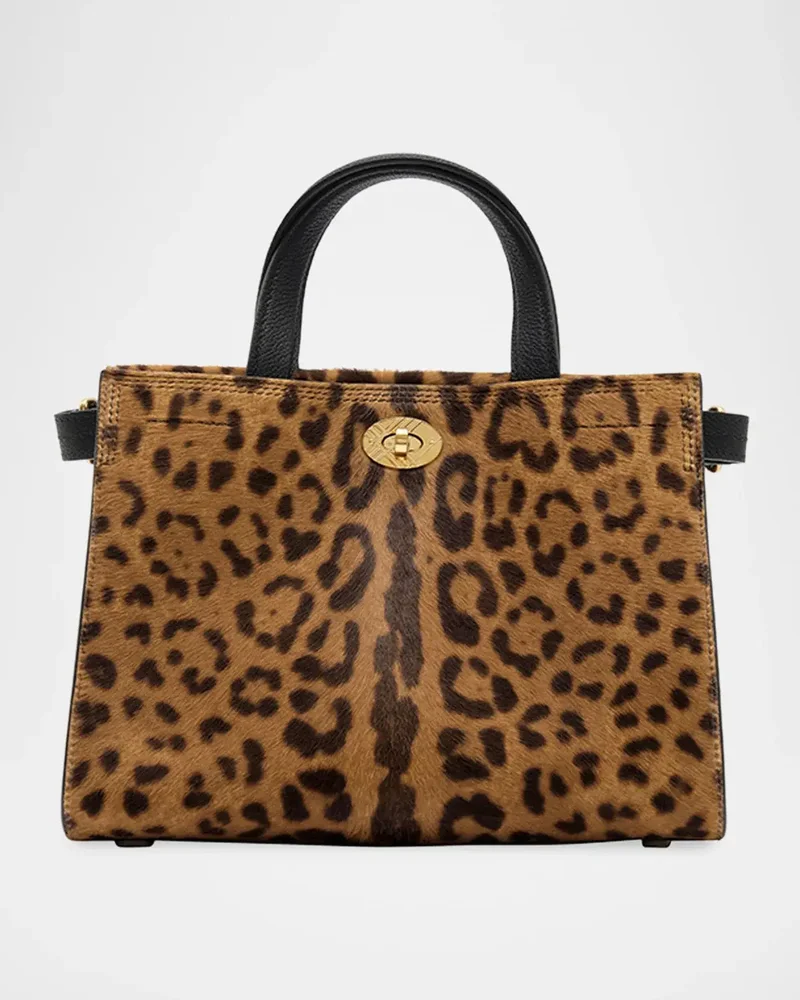 Cotswolds Leopard-Print Calf Hair Tote Bag