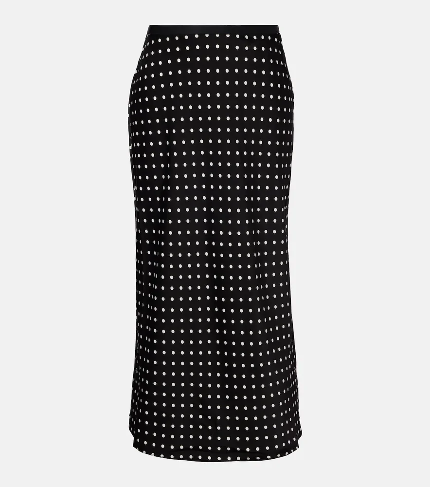 Polka-dot slip skirt