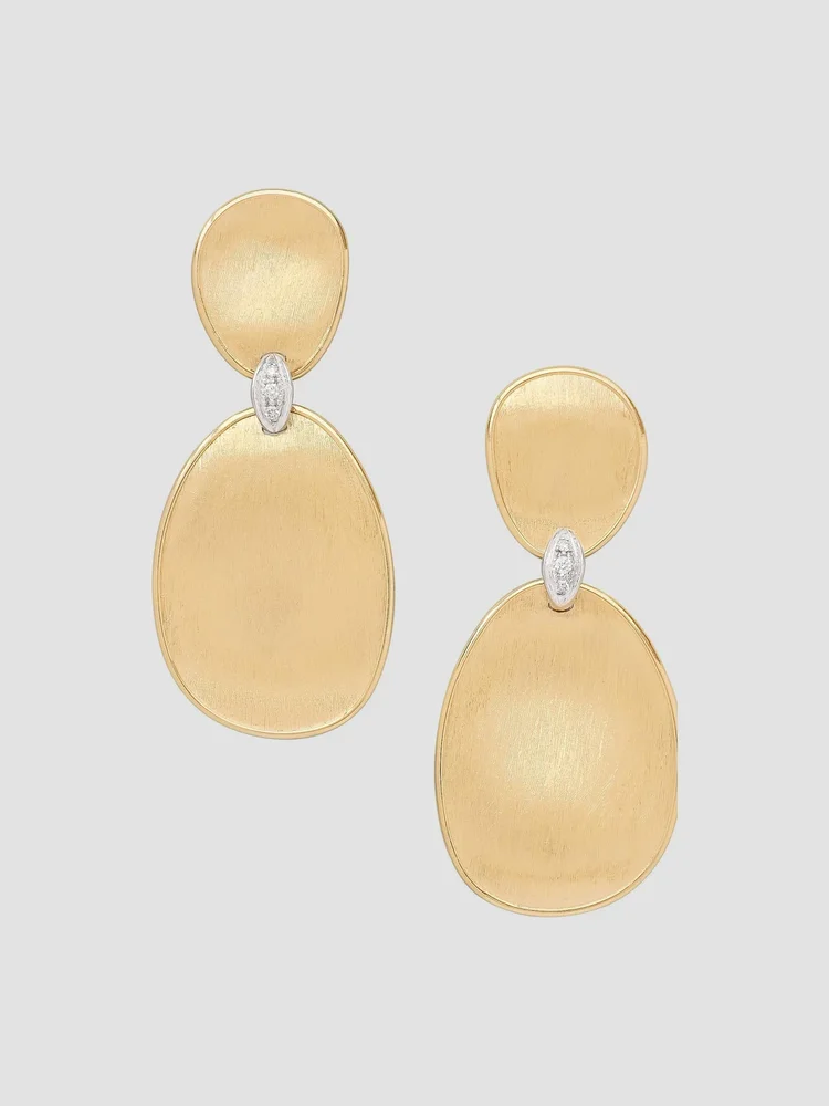 Lunaria Two-Tone 18K Gold & 0.03 TCW Diamond Double-Drop Earrings