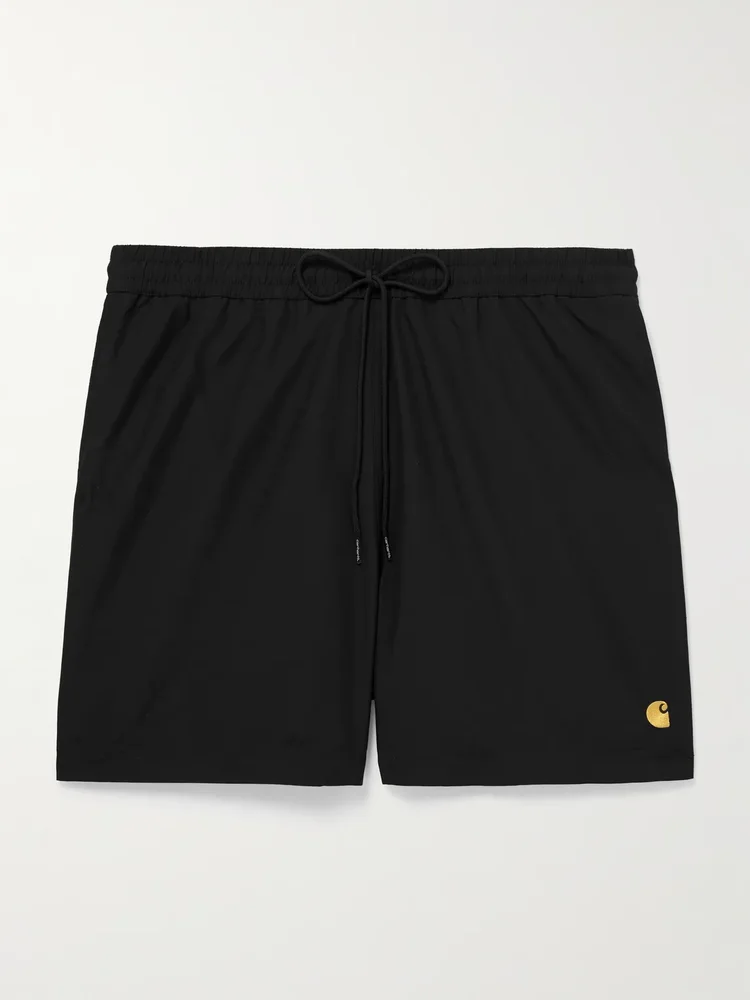 Chase Straight-Leg Mid-Length Logo-Embroidered Swim Shorts