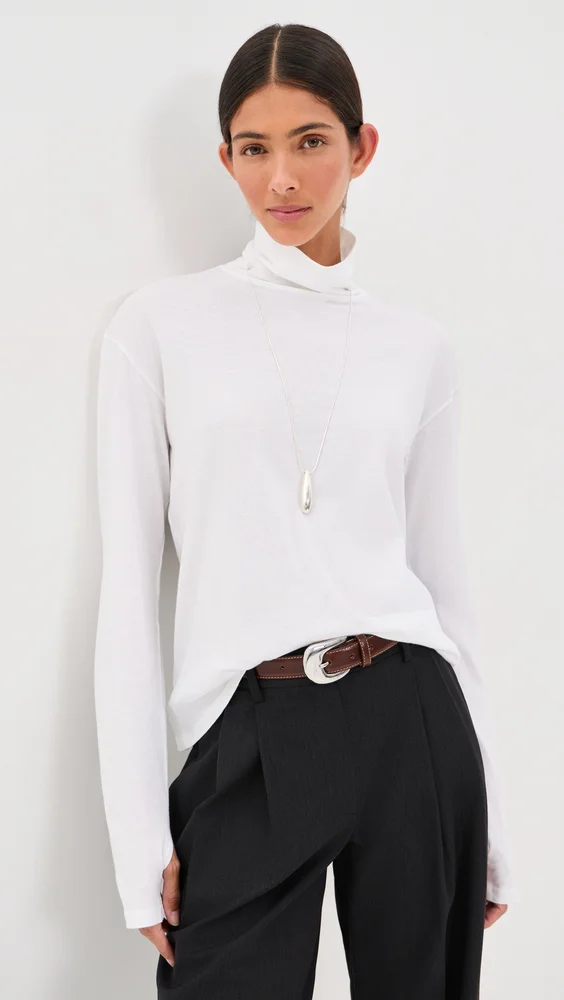 Abby Cotton Turtleneck Top