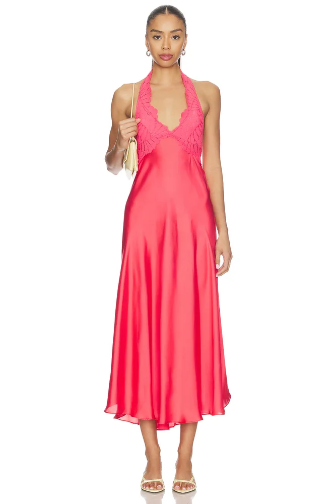 Petal Party Midi Slip Dress