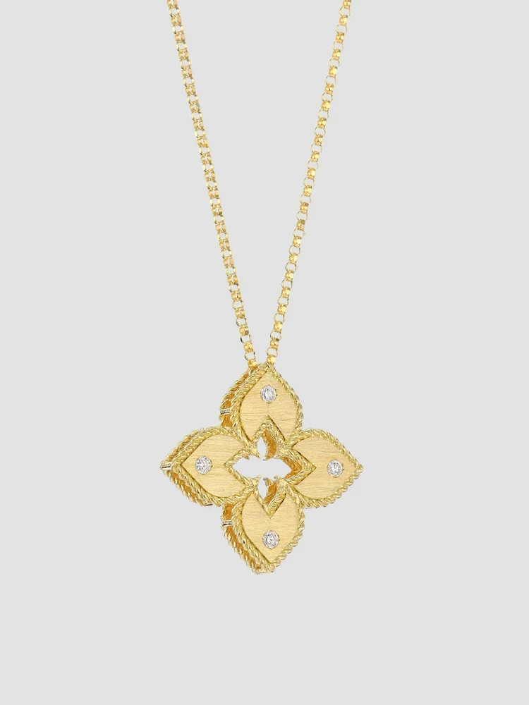 Venetian Princess 18K Yellow Gold & 0.06 TCW Diamond Pendant Necklace