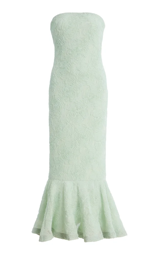 Flower Mesh Flounce Dress