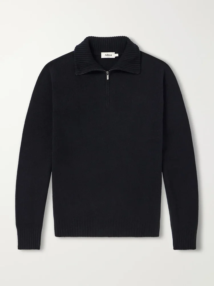 Half-Zip Virgin Wool Sweater
