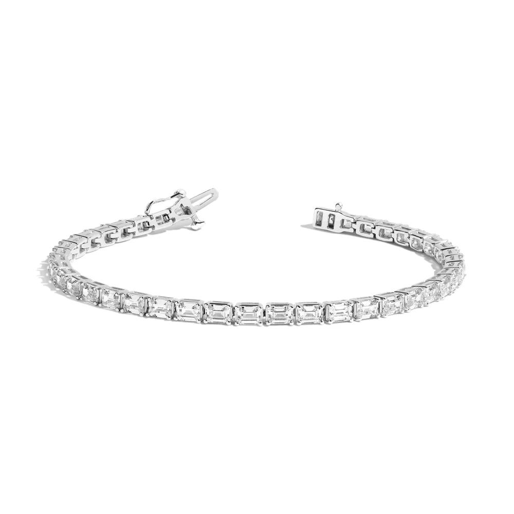 Lab Grown Diamond Emerald Tennis Bracelet
