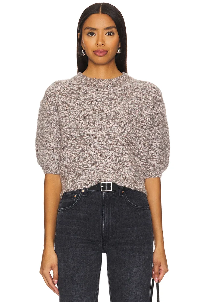 Women's 100% Organic Cotton Fisherman Crew Sweater in Ivory