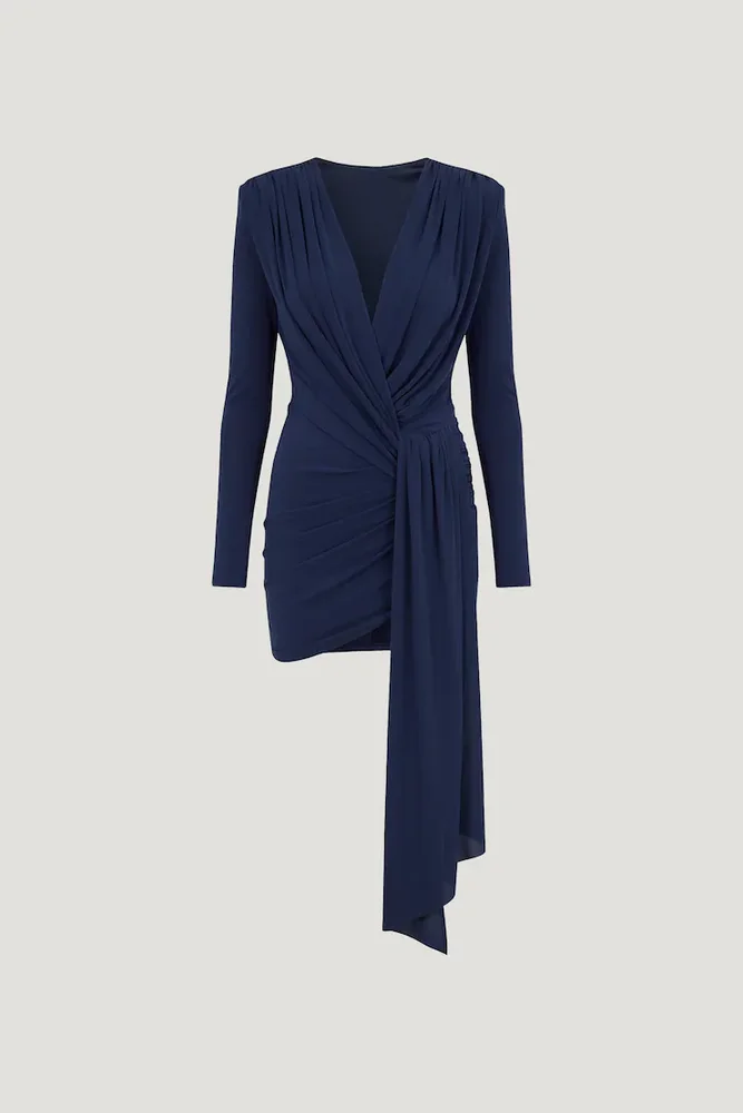 Kiara Draped Sash Mini Dress