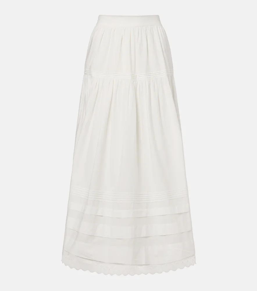 Sebastiane cotton poplin maxi skirt