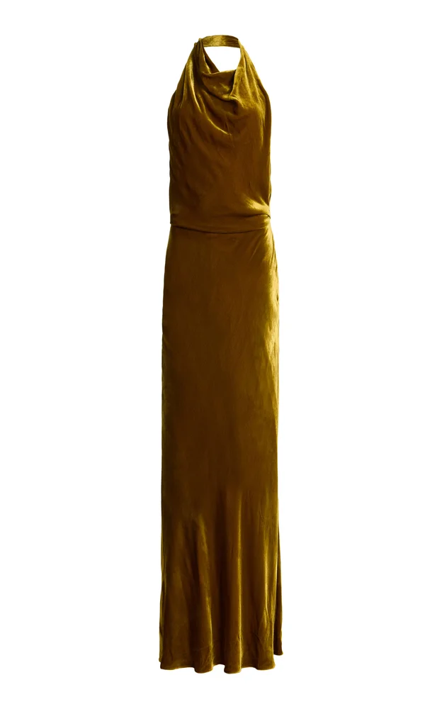 Reannon Draped Velvet Gown