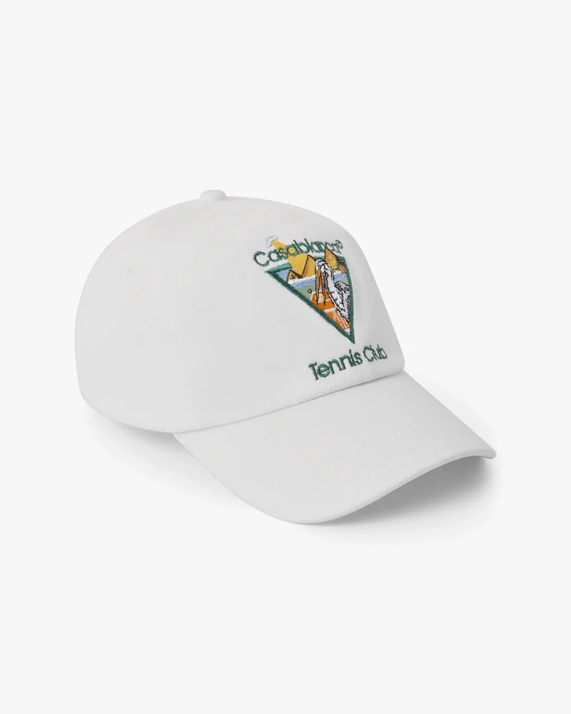 White Tennis Club Icon Pyramid Abduction Cap