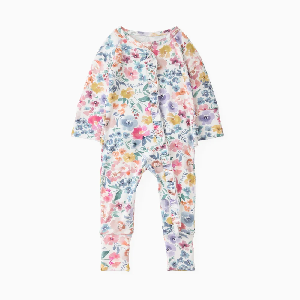 Ruffle Zippy Footie