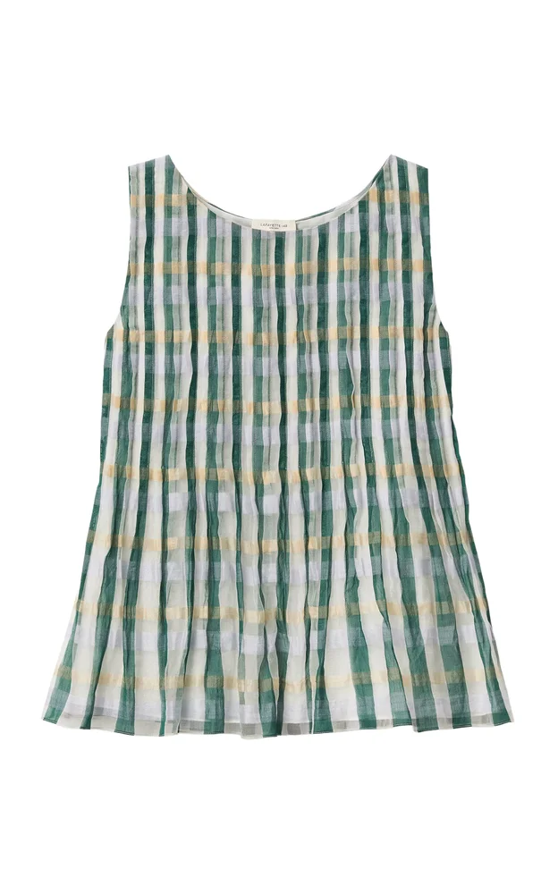 Cotton-Silk Peplum Blouse