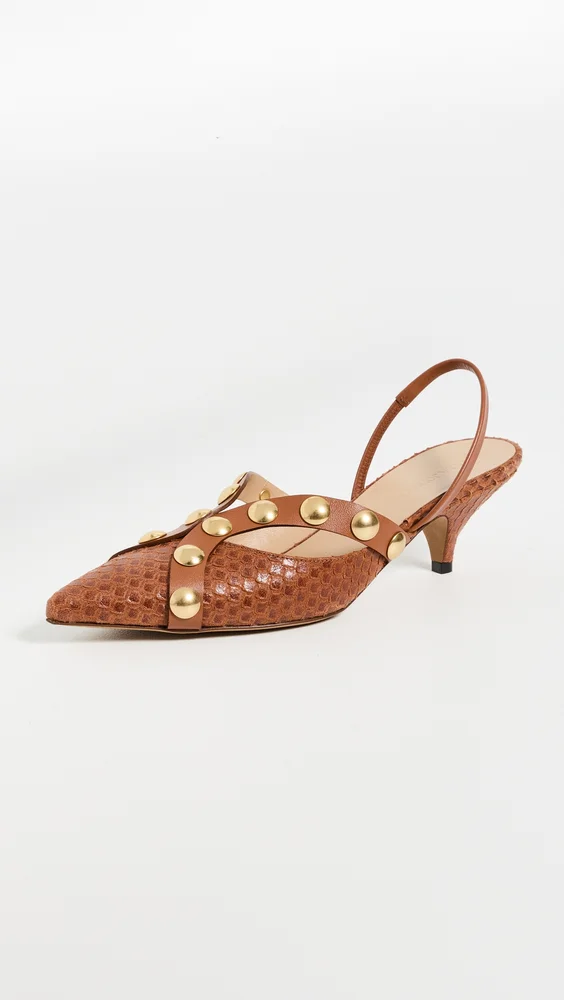 Vendome Studded Kitten Heels