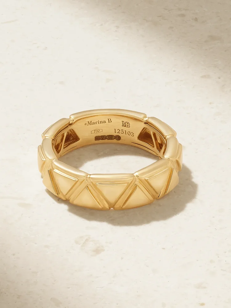 Triangolini 18-karat gold ring