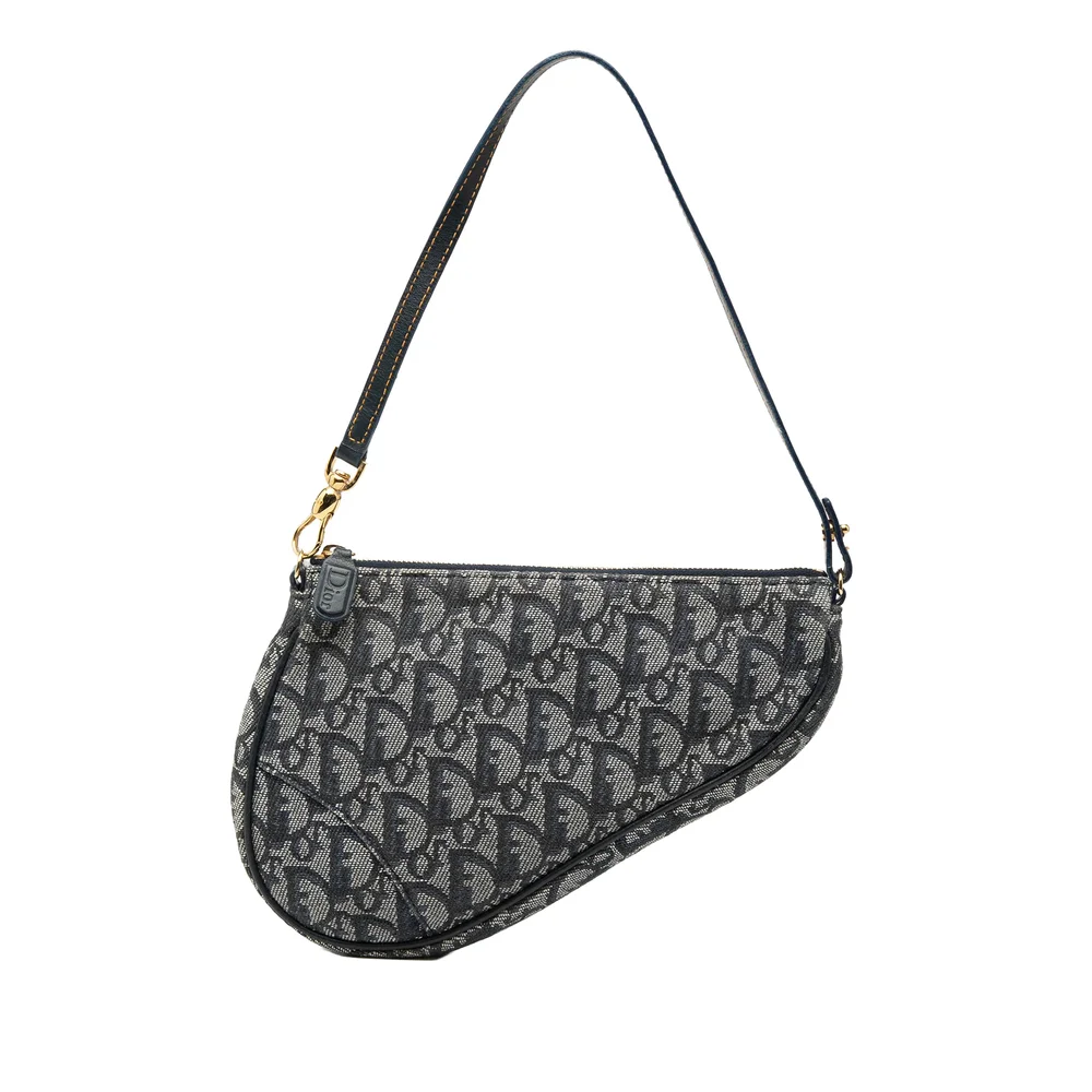 Pre-Owned Vintage Saddle Bag Diorissimo Canvas Mini