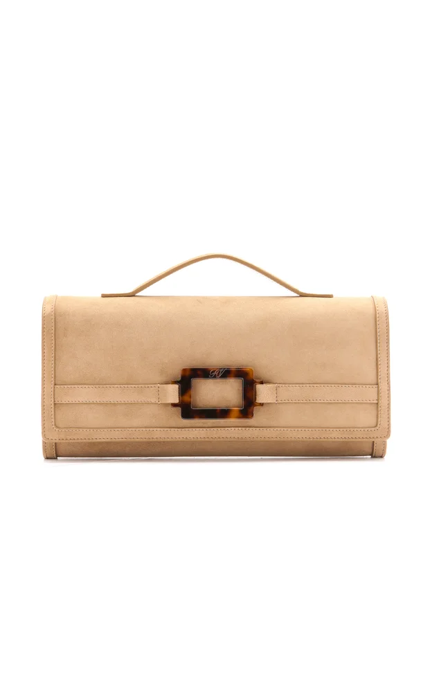 Belle Vivier Suede Clutch