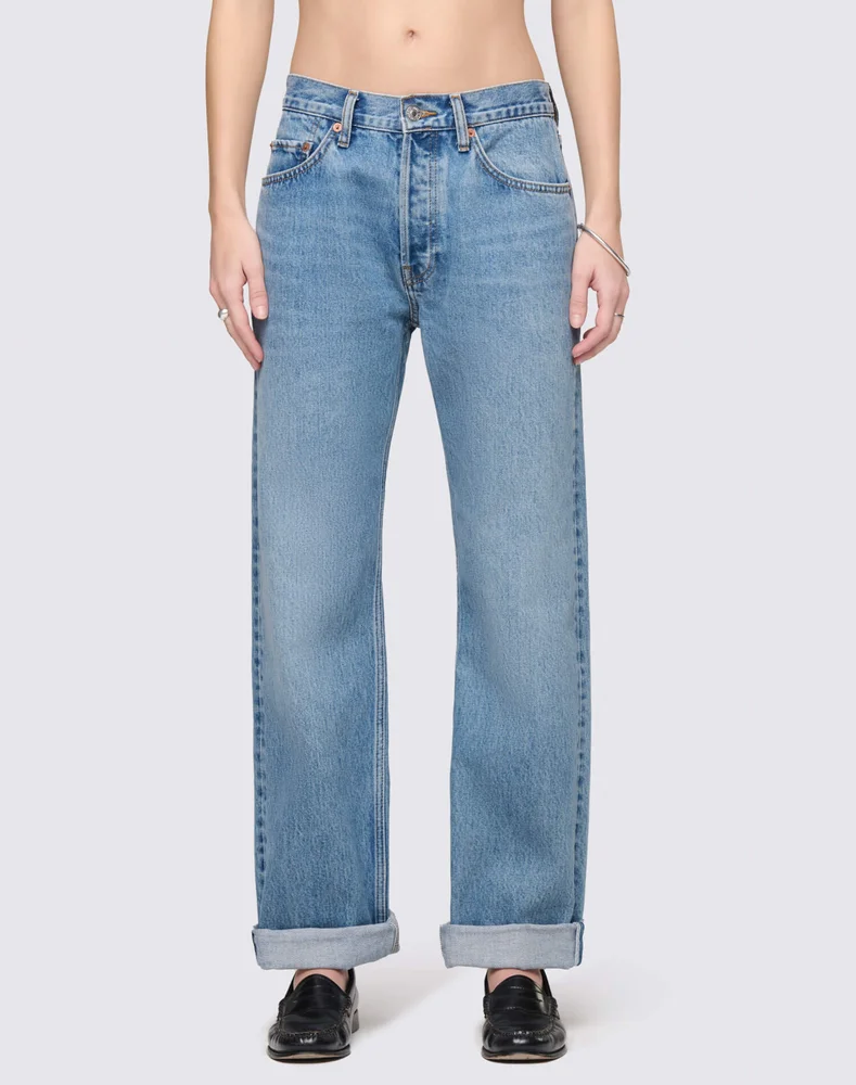 RE/DONE Loosie Jean - Night Bird Blue Destroy