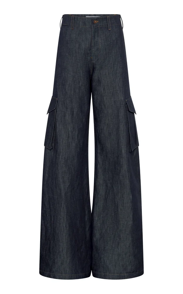 Eos Cotton-Linen Wide-Leg Pants