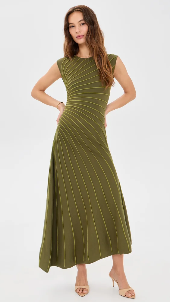 Freya Pleated Knit Dress