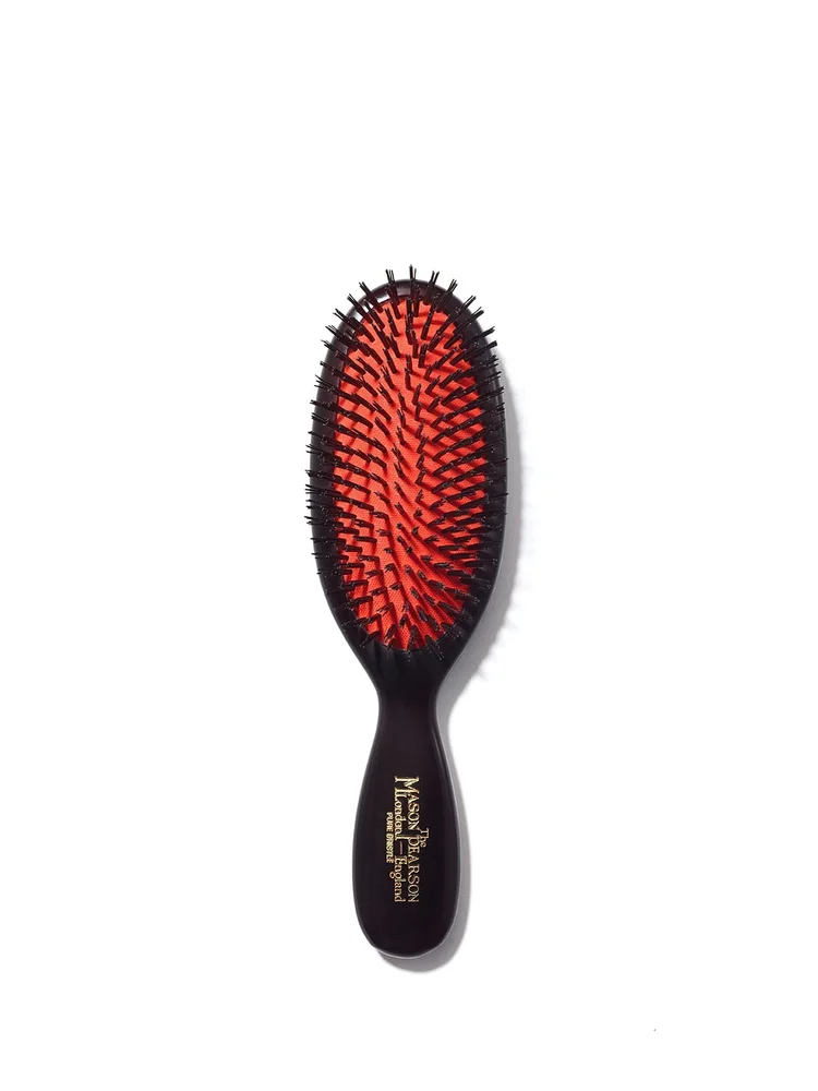Pocket Boar Bristle Hairbrush in Dark Ruby