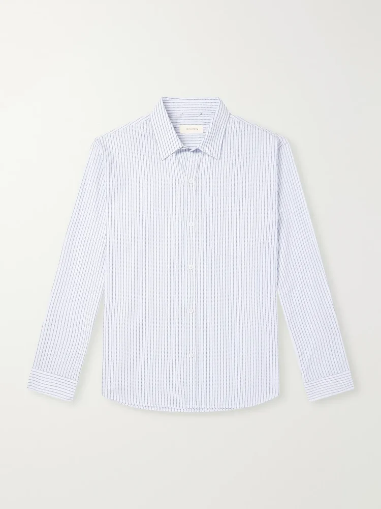 Distant Striped Cotton-Poplin Shirt