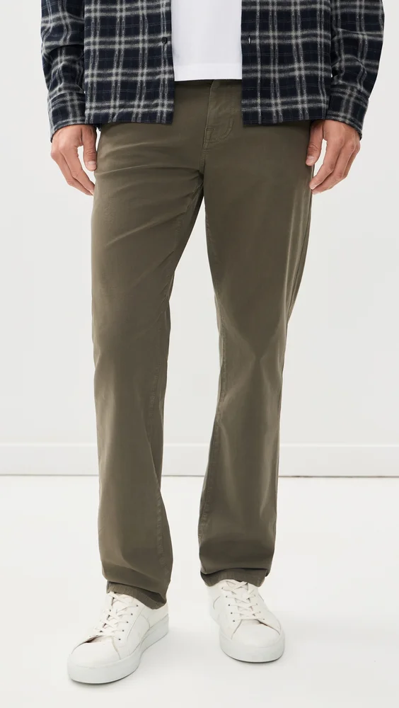 The Brixton Slim Straight Luxe 32" Twill Pants (Tea Leaf)