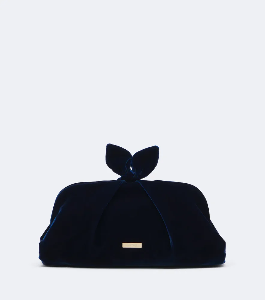Bow Tie Velvet Clutch