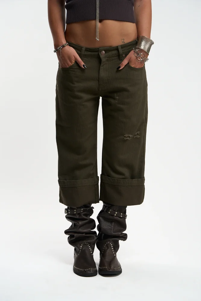 Capri Green Pants