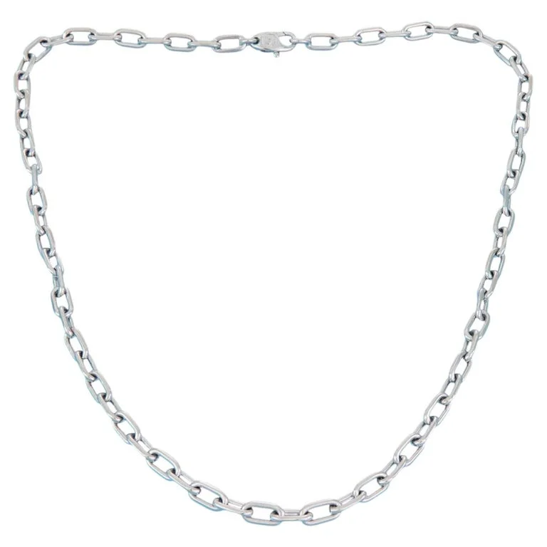 Cartier Spartacus 18k White Gold Link Necklace with Paper 18-inch