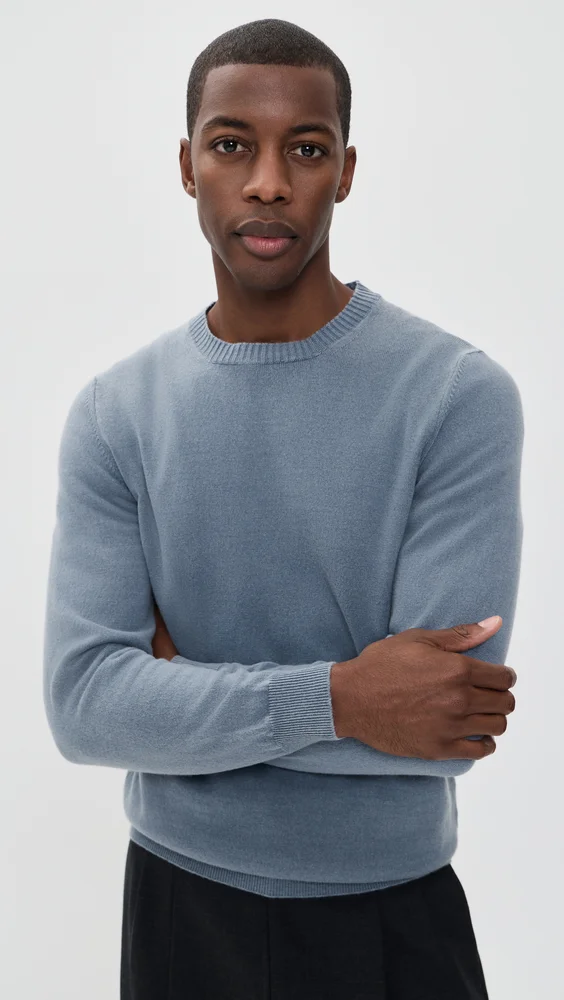 Frosted Cashmere Crewneck Sweater