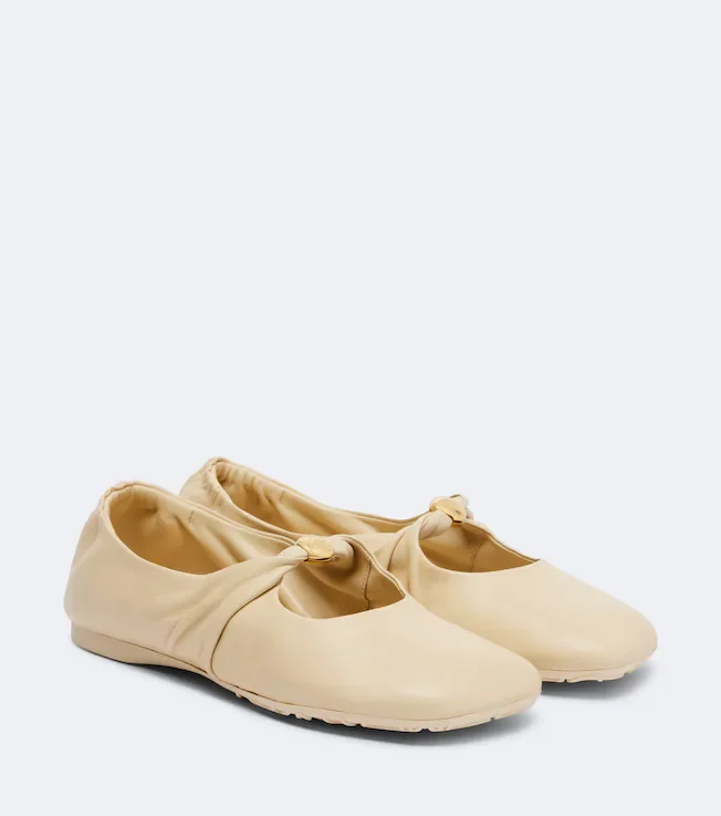 Pebble Soft leather Mary Jane flats