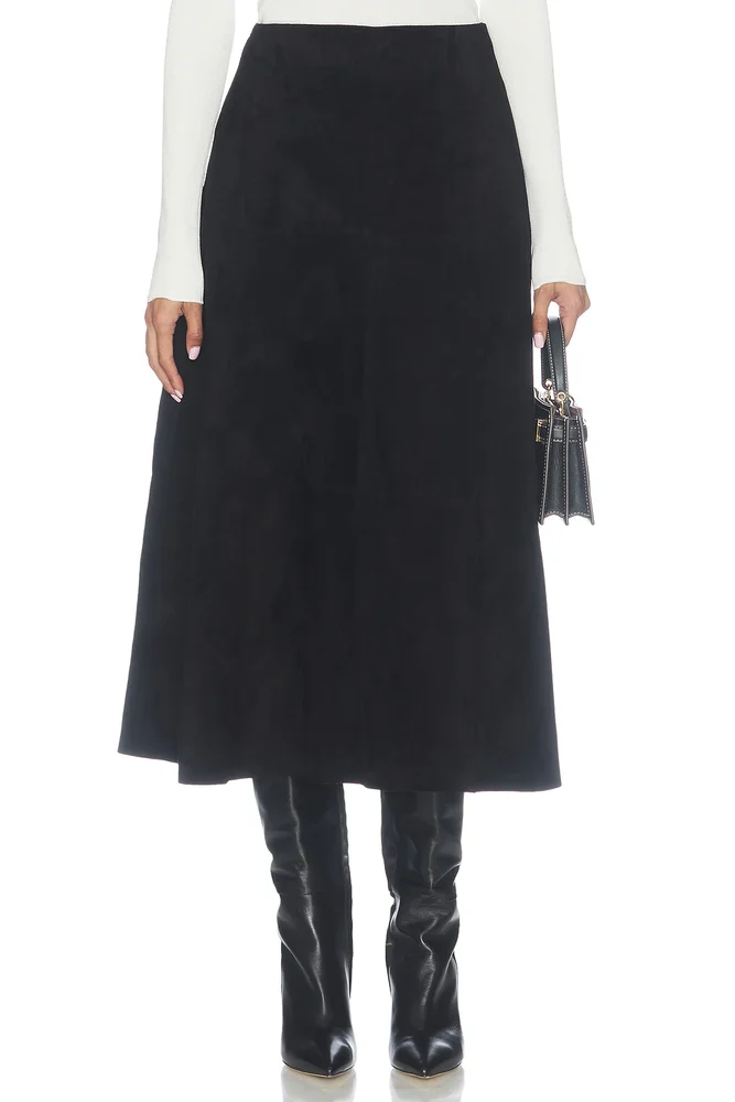 Alara Suede Maxi Skirt