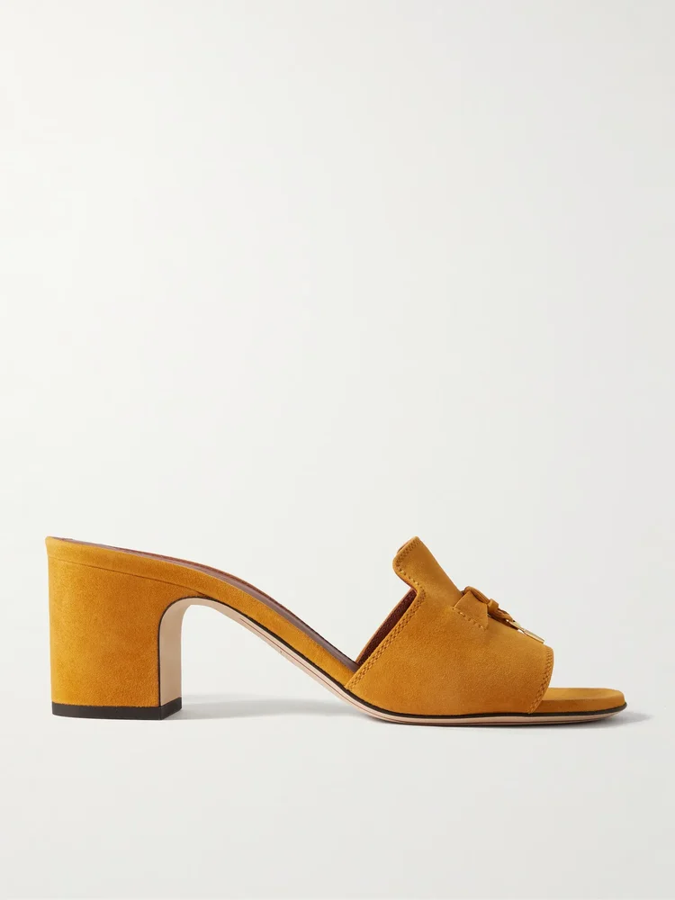Summer Charms embellished suede mules