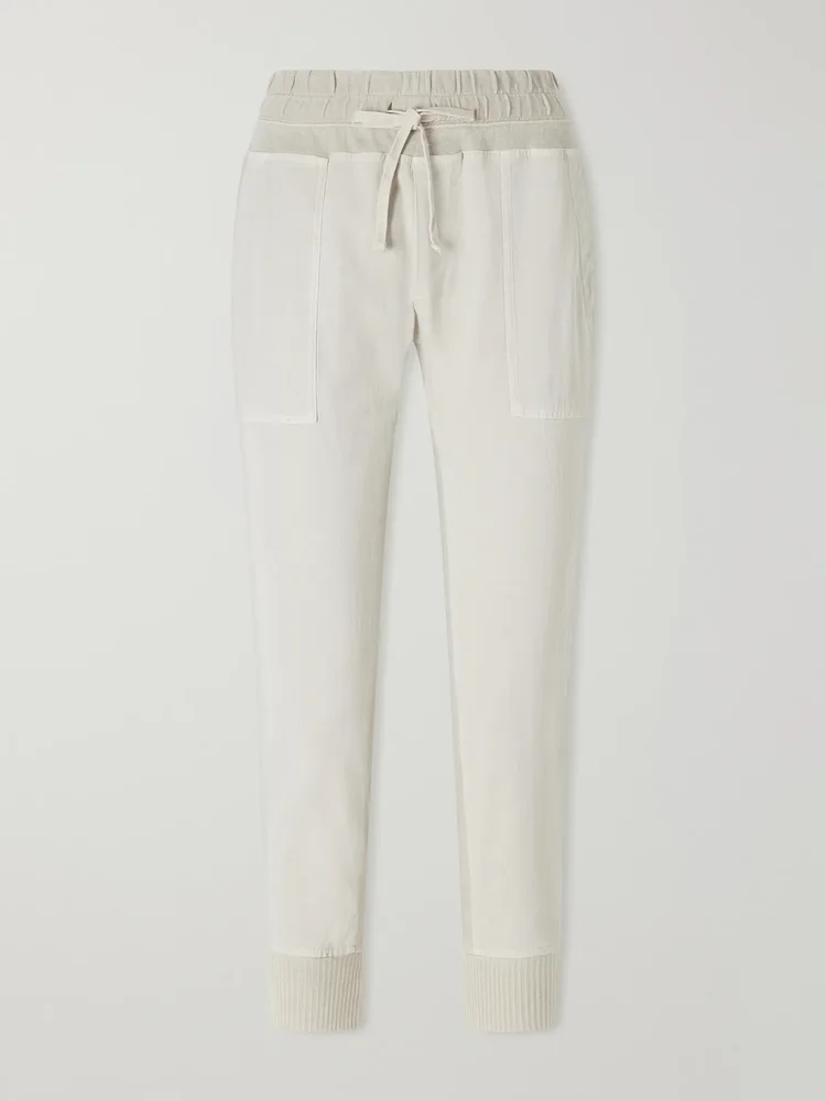 Cotton tapered pants