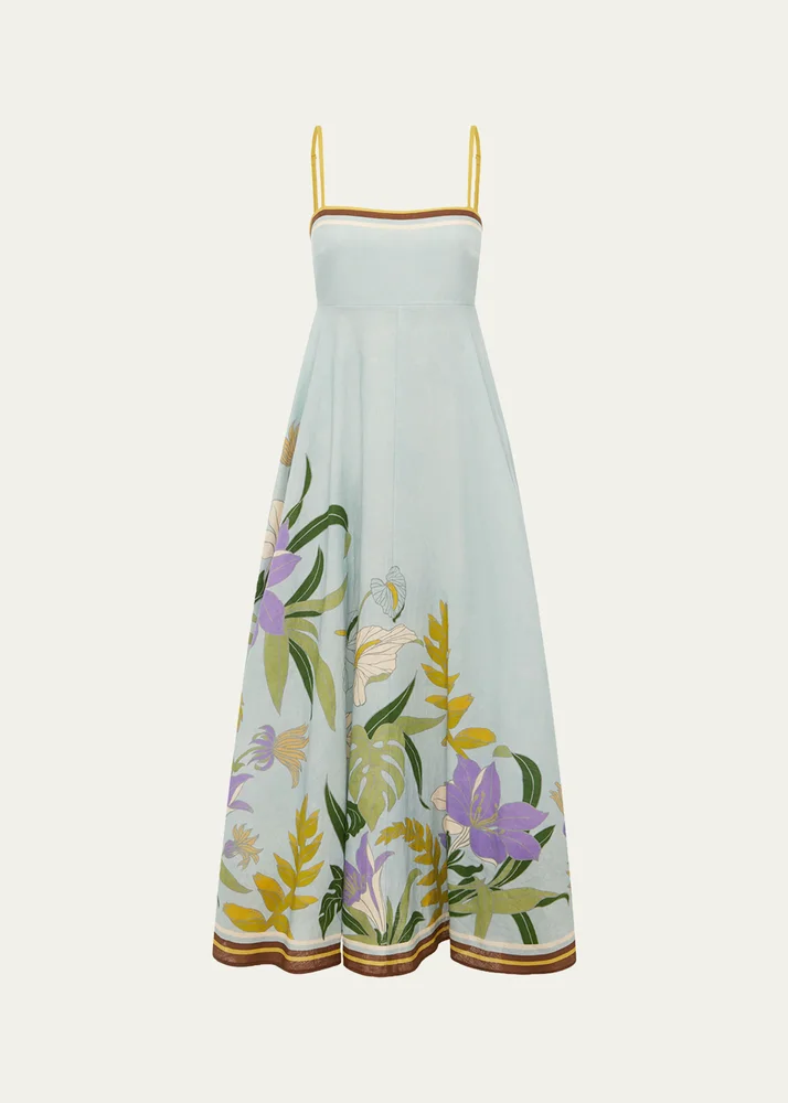ALÉMAIS Alfie Linen Midi Dress