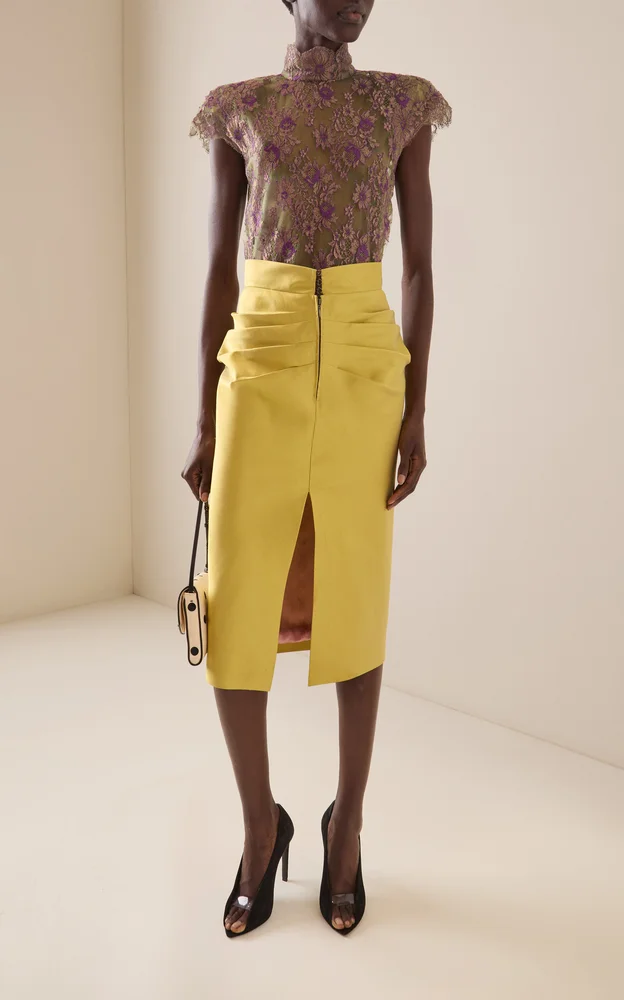 Blouse Silk Midi Skirt