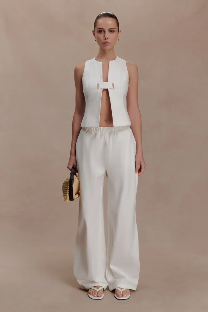 Aldea - Cotton Sleeveless Top - White
