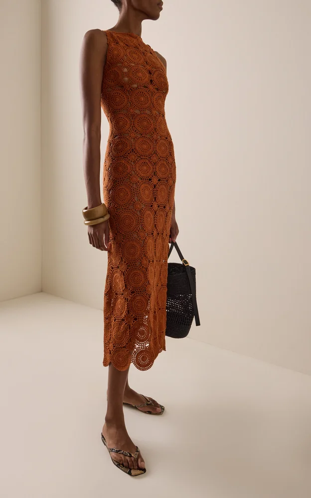 Exclusive Siula Cotton Maxi Halter Dress